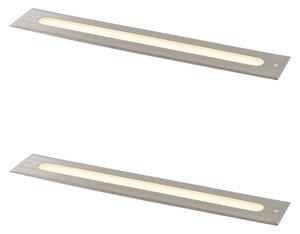 Set de 2 spoturi moderne de sol din oțel 50 cm, inclusiv LED IP65 - Eline