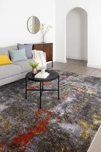 Covor Living Dormitor, Model Kolibri 11582 BG92, Gri Maro Rosu Dreptunghi, 80x150