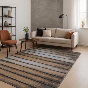 Covor Living Dormitor, Model Kolibri 11196 BG29, Gri Bej Multicolor, Dreptunghi, 80x150
