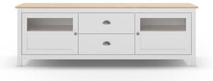 Comodă TV albă din lemn de pin 180x59 cm Misti – Marckeric