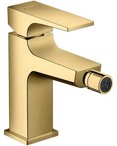 Baterie bideu culoare auriu lucios, Hansgrohe, cu ventil click-clack, Metropol Auriu lucios