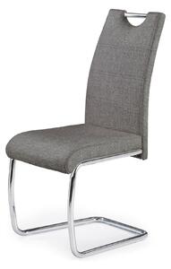 Scaun bucatarie K349, gri/crom, stofa clasica/metal, 42X60X97 CM