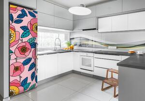 Foto Autocolant pentru piele al frigiderului flori colorate