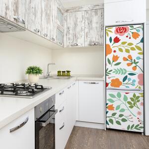 Autocolant pe frigider flori colorate