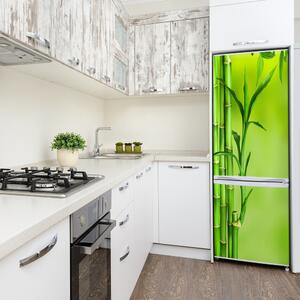 Autocolant frigider acasă Bambus
