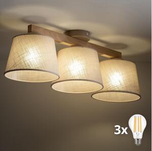 BRILAGI - Plafonieră LED aplicată LATTE SABIA 3xE27/15W/230V pin/bej