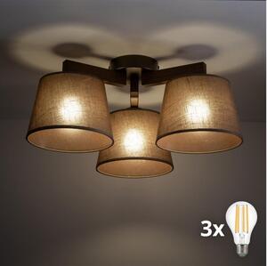 BRILAGI - Lustră LED aplicată LATTE 3xE27/15W/230V pin/maro