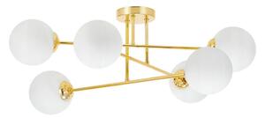 Lustră pe tijă 6xE27/35W/230V d. 80 cm auriu