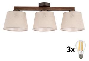 BRILAGI - LED Lustru aplicat LATTE 3xE27/15W/230V pin/bej