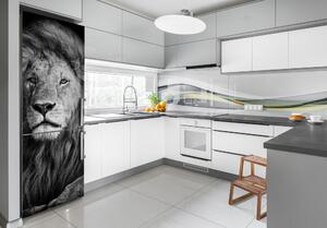 Autocolant pe frigider Portret de un leu
