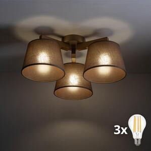 BRILAGI - Lustră LED aplicată LATTE SABIA 3xE27/15W/230V pin/maro