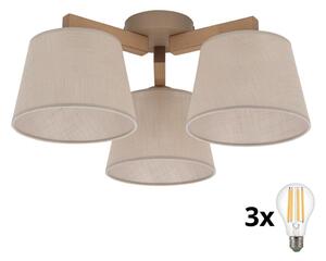 BRILAGI - LED lustră aplicată LATTE SABIA 3xE27/15W/230V pin/bej