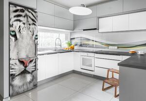 Foto Autocolant pentru piele al frigiderului tigru alb