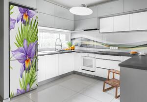 Autocolant pe frigider Orhidee și palmieri