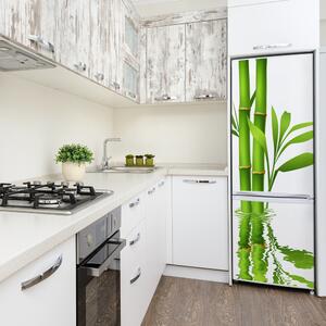 Autocolant frigider acasă Bambus