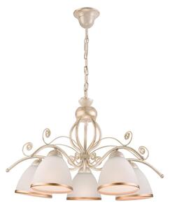 Candelabru cu lanț RETRO II, 5xE27/60W/230V, finisaj alb patinat