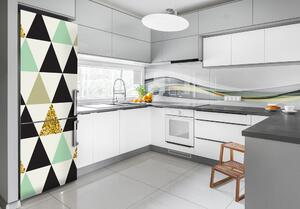 Autocolant pe frigider triunghiuri colorate