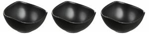 Set 3 boluri asimetrice 9.5cm, negru, Salsa