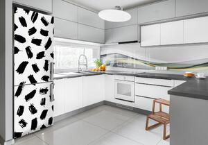 Autocolant frigider acasă pata alb-negru