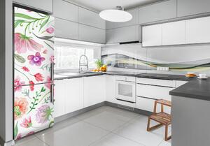 Autocolant frigider acasă flori de câmp