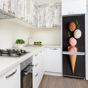 Autocolant frigider acasă Înghețată wafelku