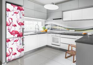 Foto Autocolant pentru piele al frigiderului Flamingos