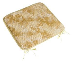 Bellatex Pernă de scaun Adéla netedă piele deșarpe maro , 40 x 40 cm
