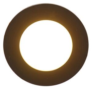 Set de 6 spoturi îngropate negre inclusiv LED reglabil în 3 trepte IP65 - Blanca