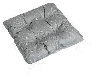 Bellatex Pernă de scaun Adela matlasată Floarematlasată gri , 40 x 40 cm