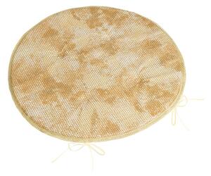 Bellatex Scaun Adéla rotund neted piele de șarpemaro , 40 x 40 cm
