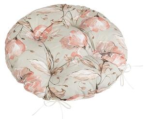 Bellatex Pernă de scaun Adela matlasată rotundăLilie somon, gri 40 x 40 cm
