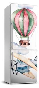 Autocolant pe frigider Baloane și avioane
