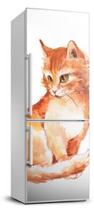 Autocolant pe frigider Red Cat