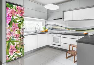 Foto Autocolant pentru piele al frigiderului flori tropicale