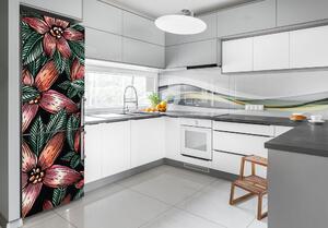 FotoFoto Autocolant pentru piele al frigiderului flori tropicale