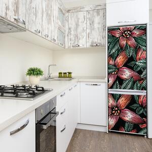 FotoFoto Autocolant pentru piele al frigiderului flori tropicale