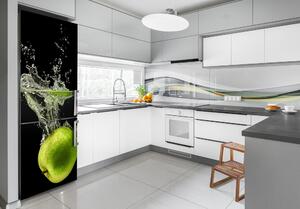 Autocolant frigider acasă mere verzi