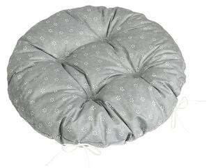 Bellatex Perna de scaun Adela rotund matlasatflori gri, 40 x 40 cm