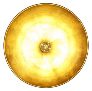 Plafoniera neagră cu auriu 42 cm reglabilă - Magnax