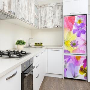 Autocolant frigider acasă flori colorate