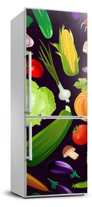 Autocolant pe frigider legume