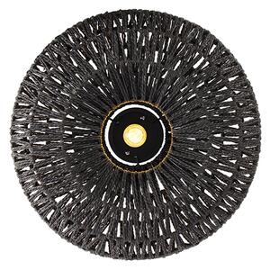 Plafoniera retro neagra 50 cm - Lina