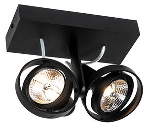 Spotlight modern negru cu 2 lumini - Master 70