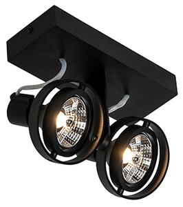 Spotlight modern negru cu 2 lumini - Master 70