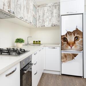 Autocolant frigider acasă pisică XL