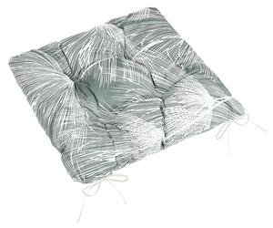 Bellatex Adéla pernă de scaun matlasată Fluffygri, alb , 40 x 40 cm