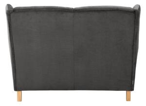 Canapea din catifea Max Winzer Lorris, 139 cm, gri antracit
