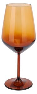 Pahar de vin Sunrise din sticla portocalie 22 cm