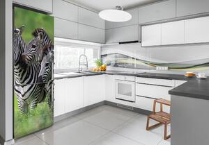 Autocolant pe frigider trei zebre