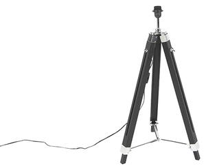 Lampă de podea neagră fără abajur - Tripod